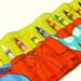 Crayon Roll / Crayon Caddy - 12 Crayons Included - Michael Miller Red Dinosaurs- Ready to Ship