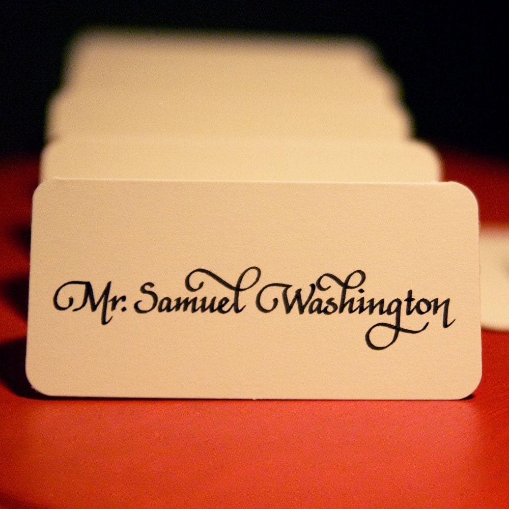 Pretty Escort Cards - Hand Calligraphy