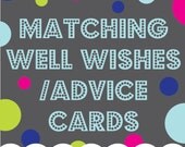 Printable Advice Well Wishes Cards to Match any Invitation Design from OhCreativeOne, DIY digital file