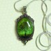 Emerald Bewitched -- Wearable Art Cameo Necklace---Mothers Day Gift