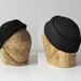 vintage 1950s hat / simple black hat