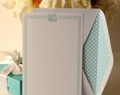 Monogram Note Card and Lined Envelopes (10)