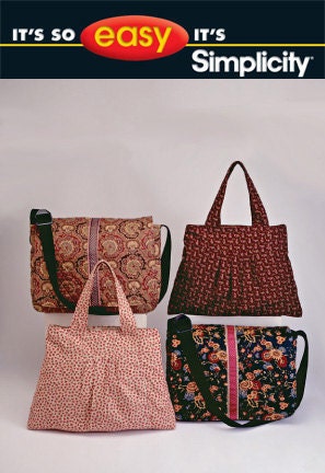 SIMPLICITY Pattern 2750. A bag and a Messenger bag in one size.