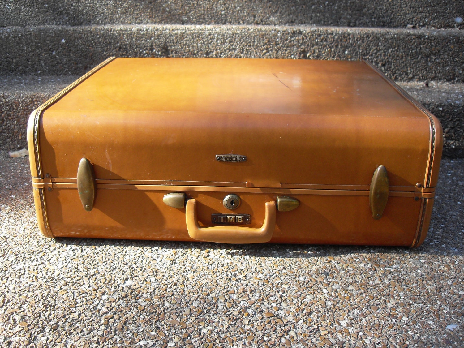 Samsonite Bros. Camel Hard Leather Suitcase