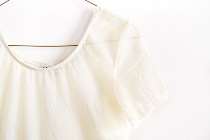Vintage Swan Lake Sheer Body Suit Short Sleeve - Reserved