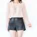 Vintage Semi Sheer Cream Beige Double Layered Blouse - RESERVED