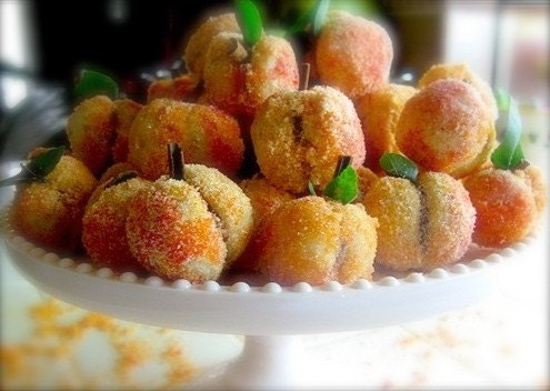 3D Summertime Peach Cookies 1/2 dozen pack with Hazelnut Chocolate Filling