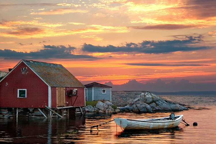 Last Light at Peggy's Cove in Nova Scotia - a Fine Art Sunset Photograph