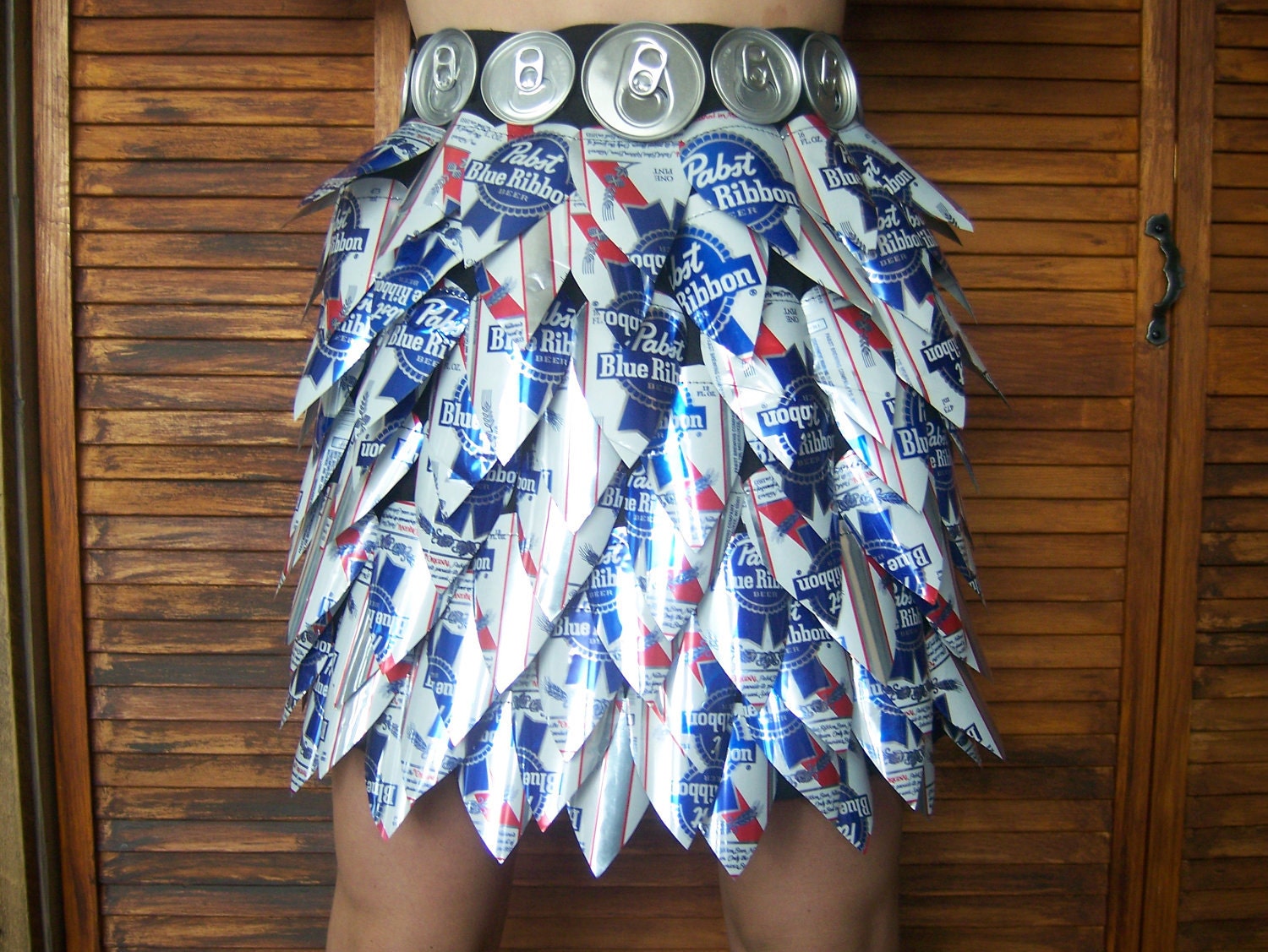 SALE - Wearable Art - PBR Recycled Aluminum Can Petal Skirt - Costume -- Hunger games