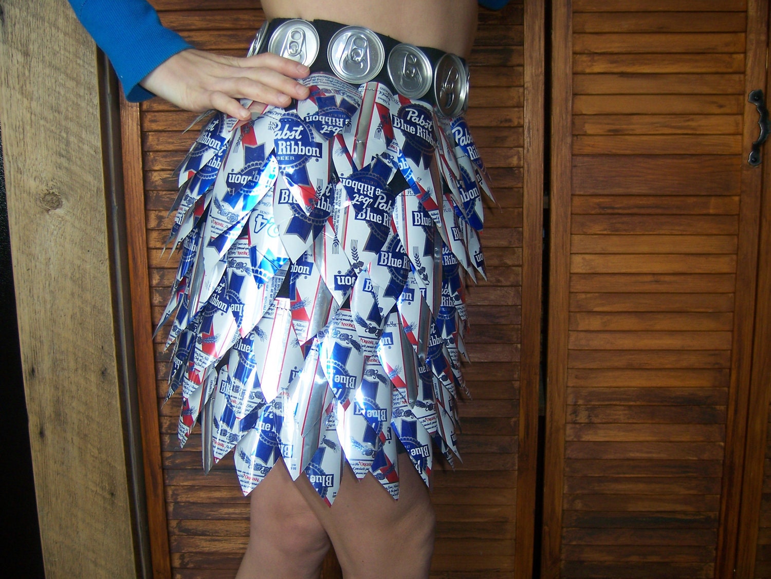 SALE - Wearable Art - PBR Recycled Aluminum Can Petal Skirt - Costume -- Hunger games