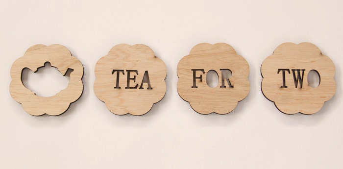 plywood two for tea coasters