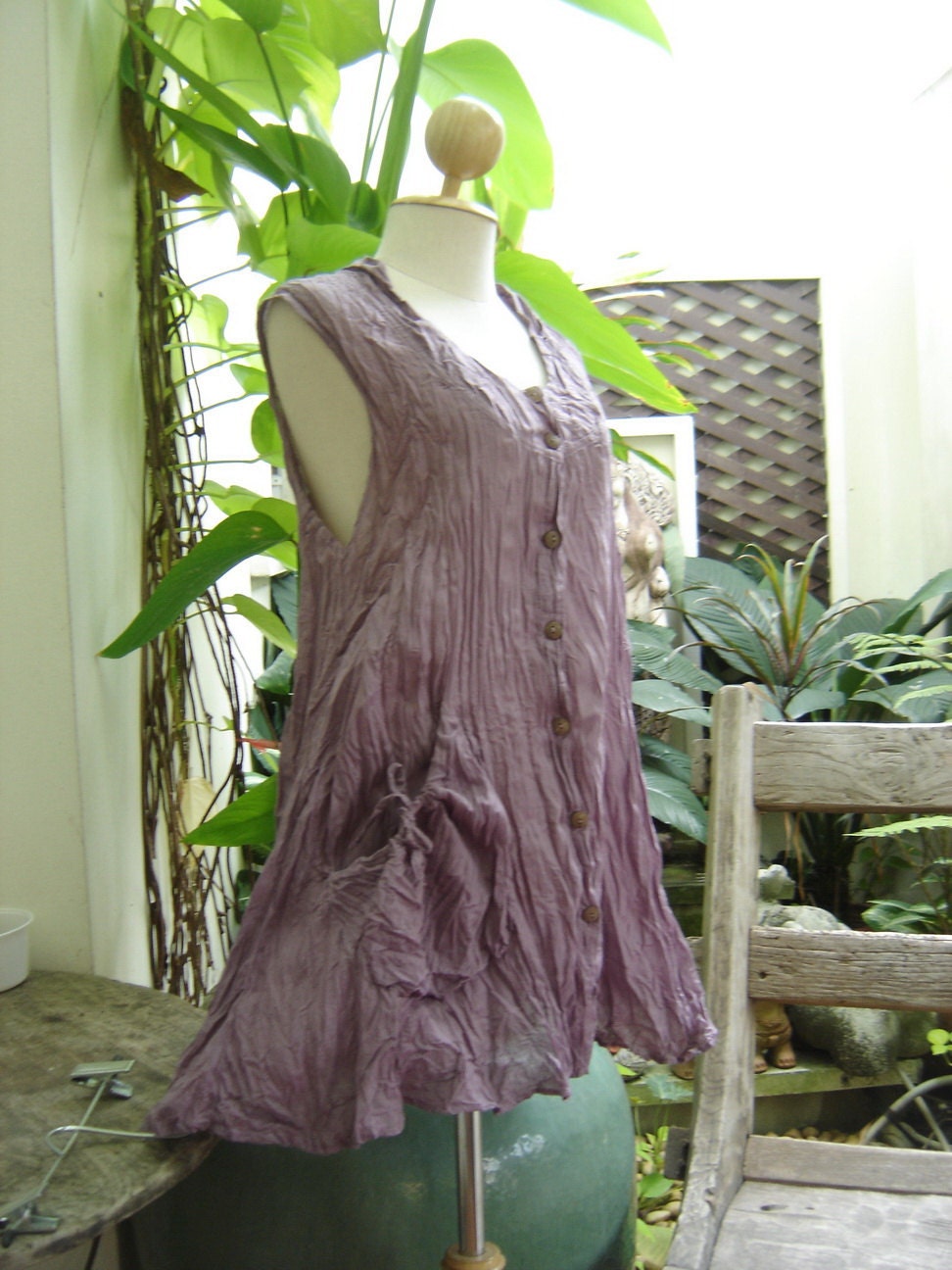Sleeveless Cotton Top - Soft Purple