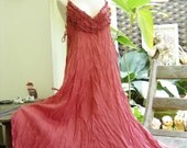 Double Layers Maxi Cotton Dress III - Blush Pink