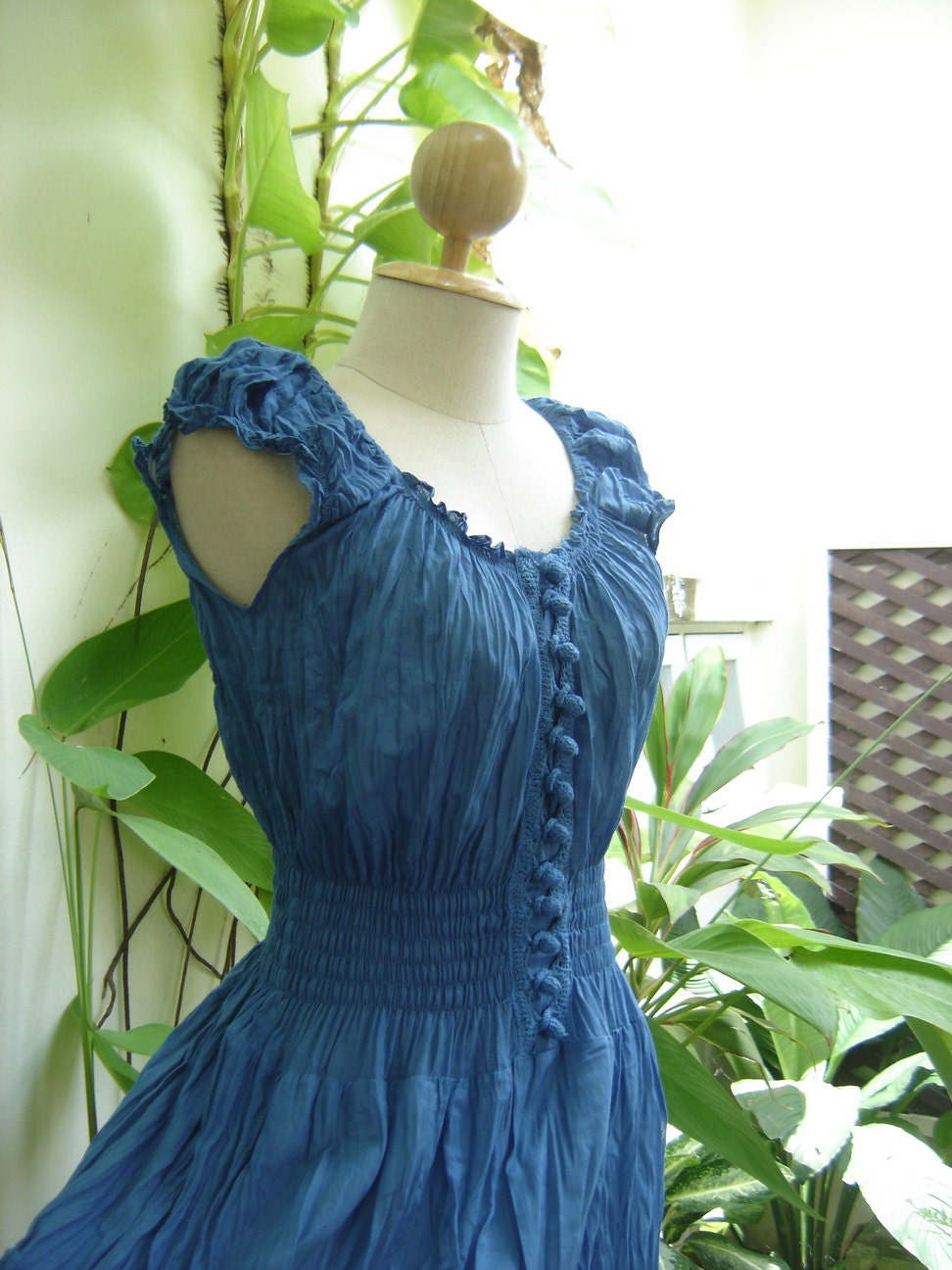 Princess Cotton Dress - Blue