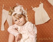 Vintage Lace Bow with Rosette headband