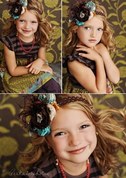 Autumn Dream extravaganza headband feather rosette cozette couture matilda jane persnickety you and me