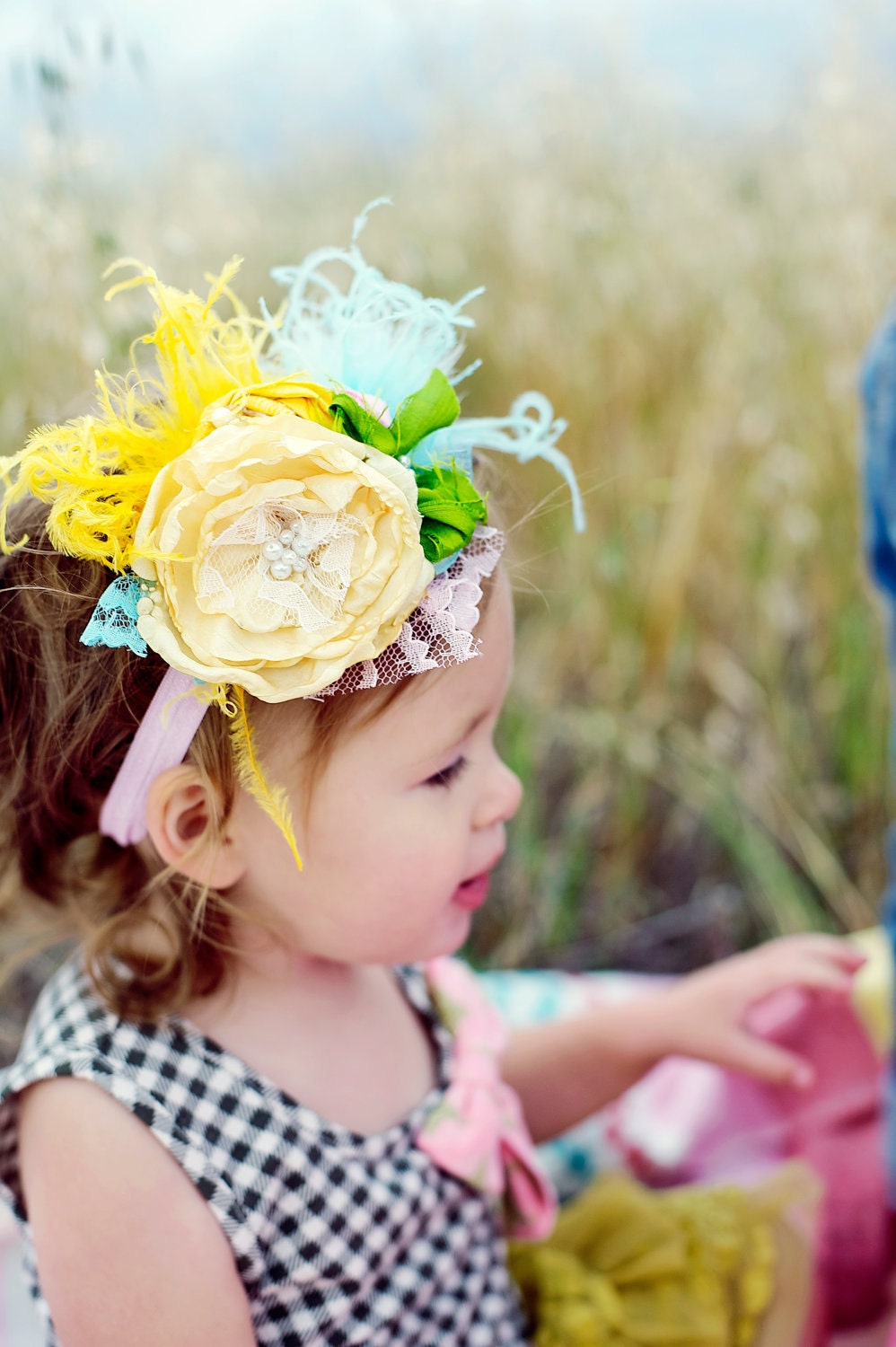 CREAMSICLE CAKE headband made to match Matilda Jane, Persnickety & Serendipity tm