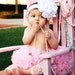 Pretty in pink rosette headband Summer Cozette Couture