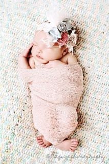 mademoiselle silk bow rosette headband with feathers