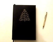 alder winter Christmas tree journal - embroidered black - christopherbound