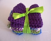 Dish Cloths Pretty Hand Crochet 100% Cotton Yarn