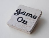 GAME ON Square Tile Magnet
