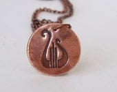 Lyre Copper Necklace - Alpha Chi Omega