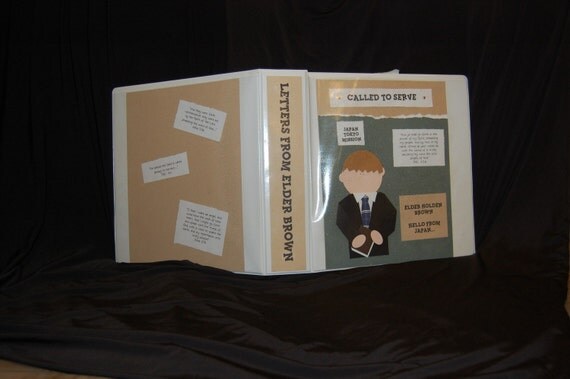 LDS missionary scrapbook letter keeper keep all by BrownBagCrafts