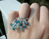 Cha Cha Blue Swarovski Crystal Ring