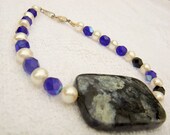 Stone and Freshwater Pearl Bracelet