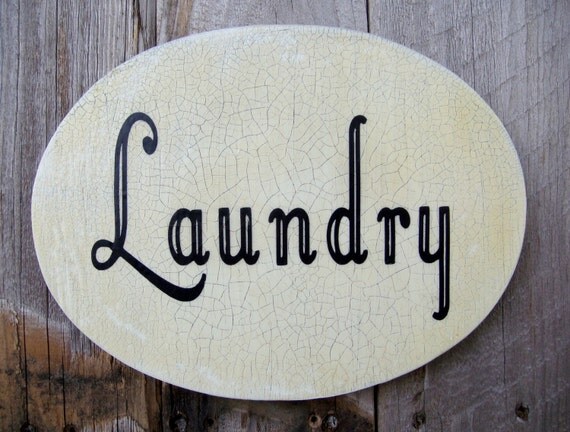 Laundry - Distressed Wooden Sign