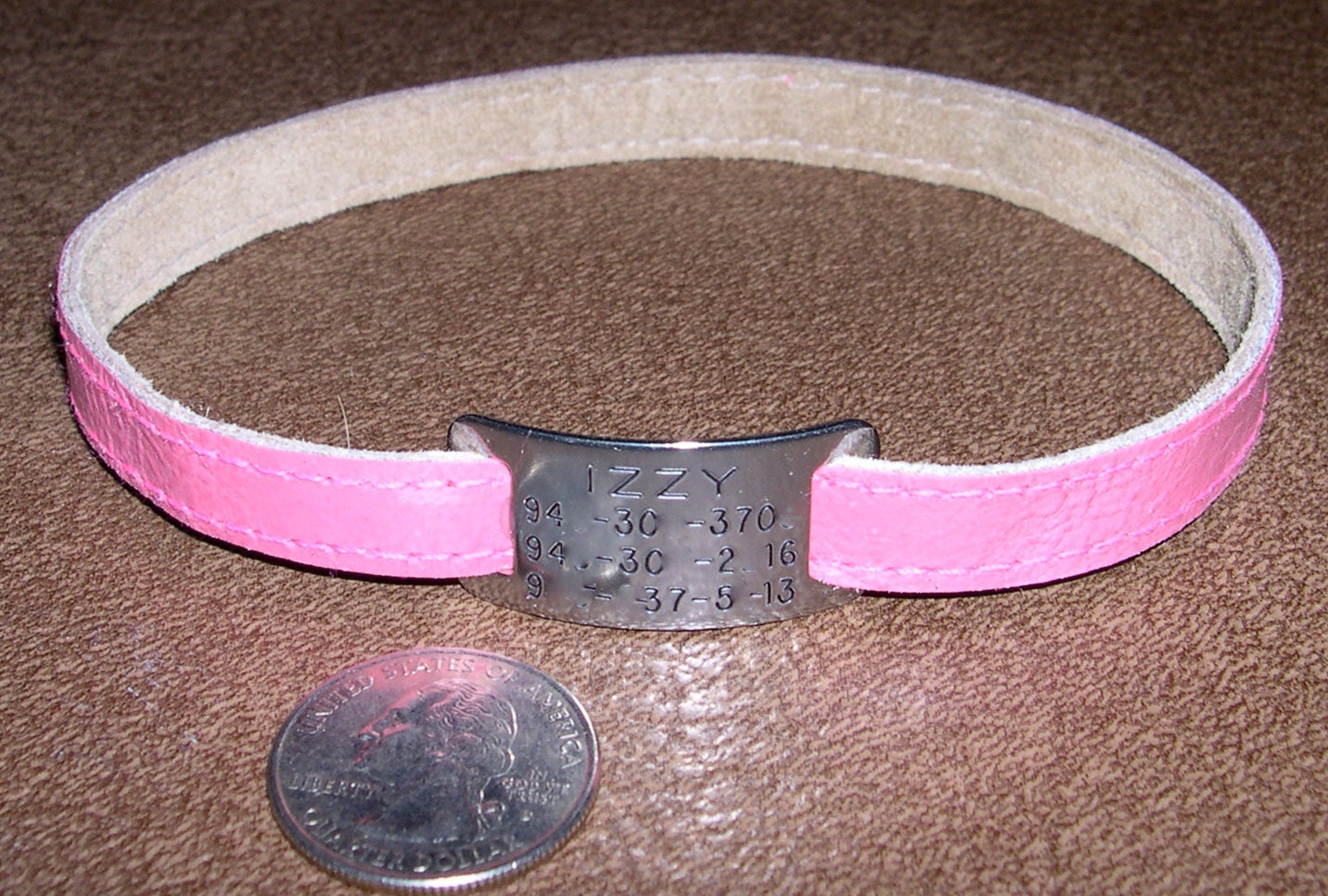 Italian Greyhound or Whippet Leather Custom Tag Collar
