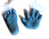 Ceramic handprints 3-D Ceramic  Keepsake of your little one   Mold Included