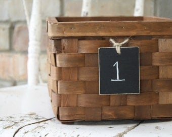 Mini Chalkboard Tags - Distressed Black 10 Pack