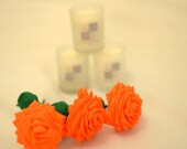 Orange Handmade Paper Flower Bouquet (3 Short-stem)