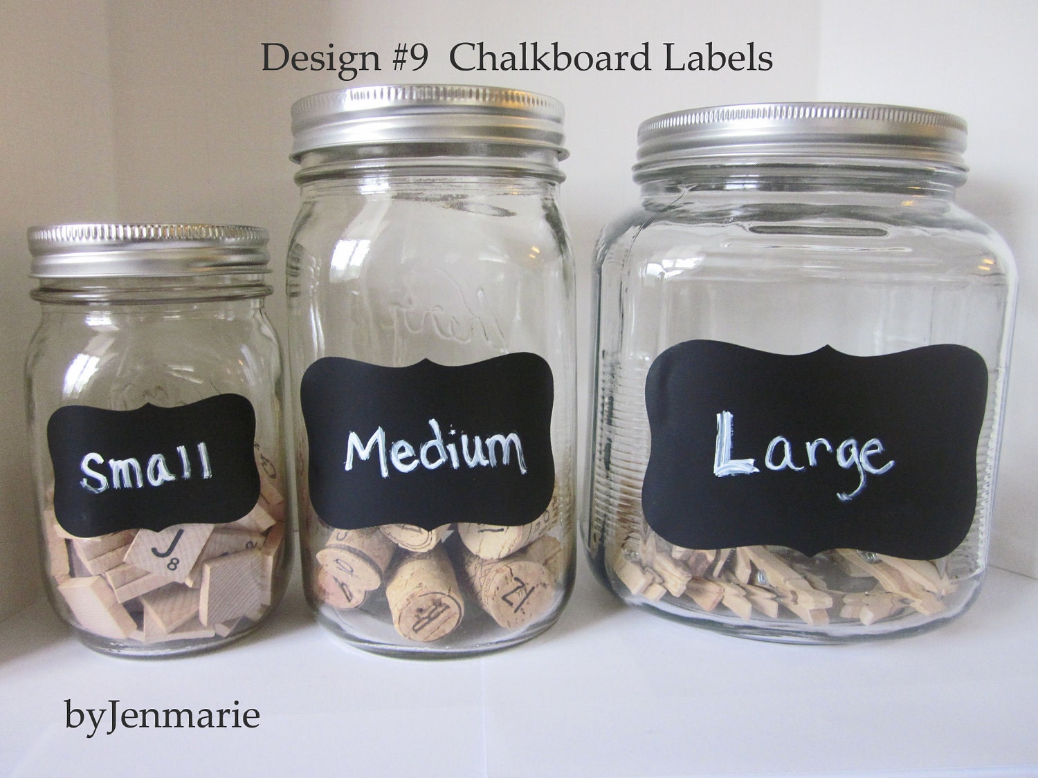 DesignNo.9 Chalkboard Labels size MEDIUM