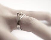 Thorns . three sterling silver stacking rings