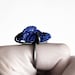 Deep . oxidized sterling silver deep blue azurite ring