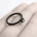 Micro thorn . brazilian aquamarine oxidized sterling silver ring