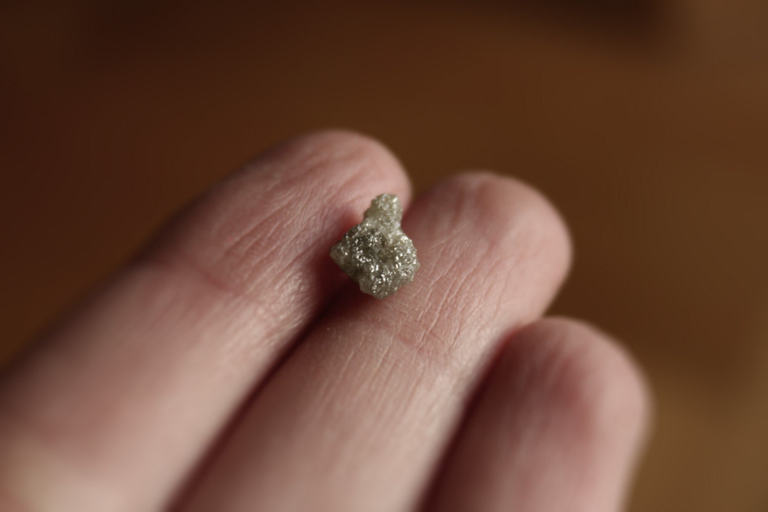 RESERVED Eye II . rough diamond oxidized sterling silver ring
