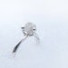 Rough diamond ring. Sterling silver ring with diamond. Engagement ring. Wedding band. Eco Friendly Jewelry. Handmade diamond ring.