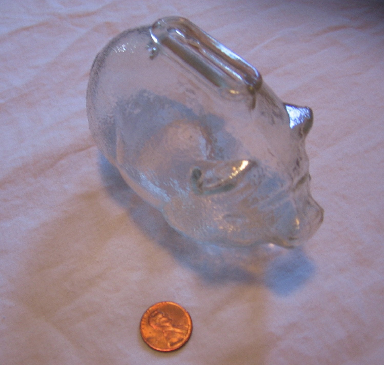 Vintage Glass Piggy Bank CLEARANCE SALE by wolfmansmummy on Etsy