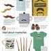 Mustache Print - Children's Art Print Poster, 8x10 print, blue grey, men-centric, Mustache, Someday I'll Grow a Mustache, as seen in