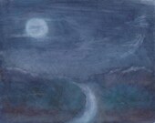 River Ribbon abstract impressionism watercolor print