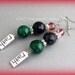 Have Faith Red, black, and green Earrings