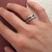 Doubled - forged and oxidized black iron ring - Italy Handmade