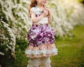 LAST ONE Lavender Rose Bustle Dress