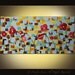 Original acrylic Poppy painting on canvas huge Modern abstract contemporary art 48 x 24