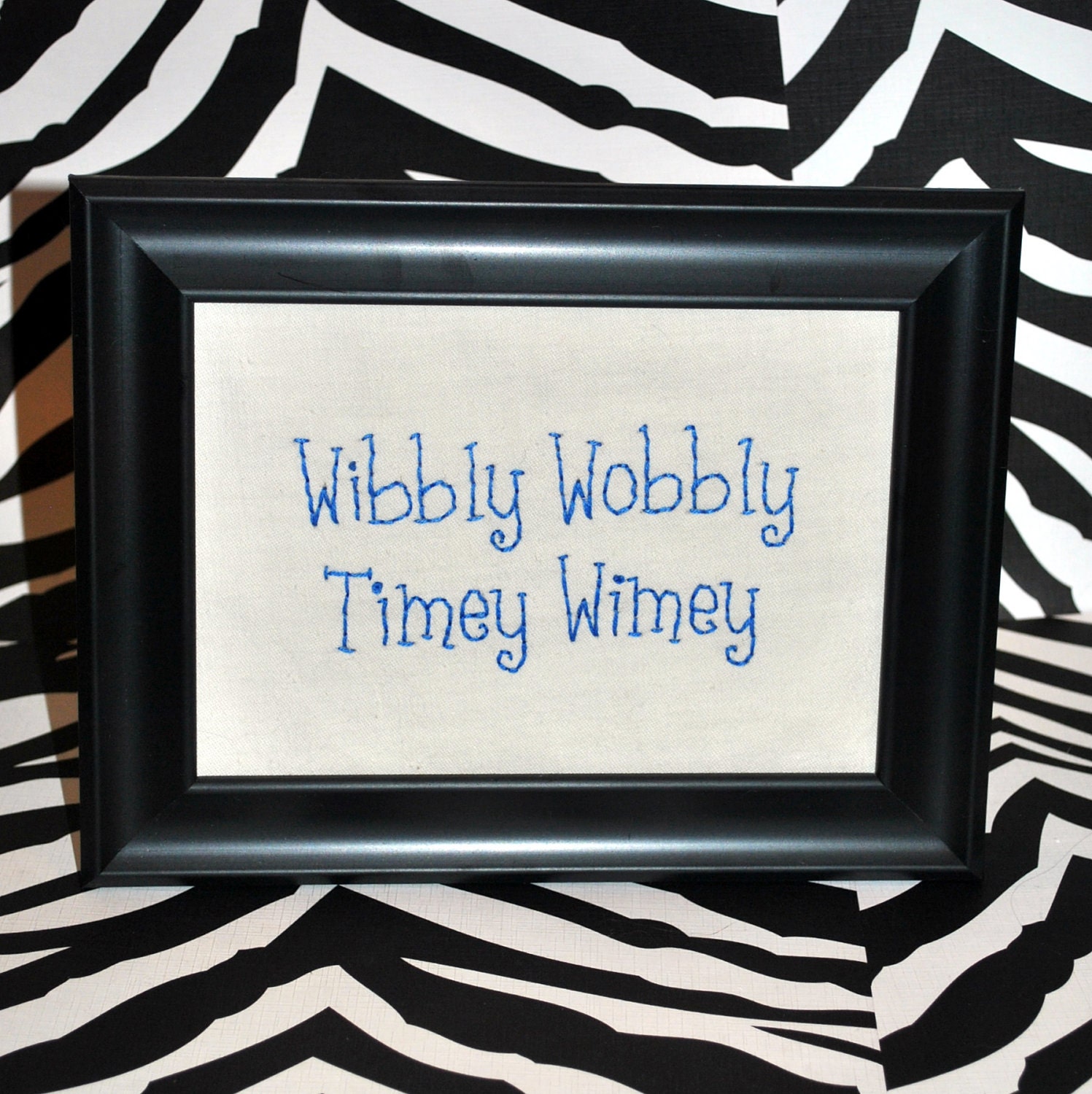 Wibbly Wobbly Timey Wimey Framed Embroidery