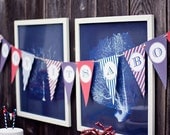 DIY Printable Banner - Ahoy It's A Boy - Baby Shower- Nautical